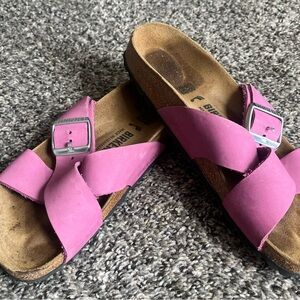 Women’s Pink Crisscross Birkenstocks